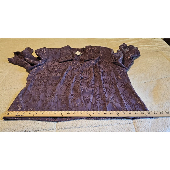 R&M Richards 2 Pc Jacquard Evening Dress Jacket Set Formal Mother Bride – 16W - Picture 10 of 13